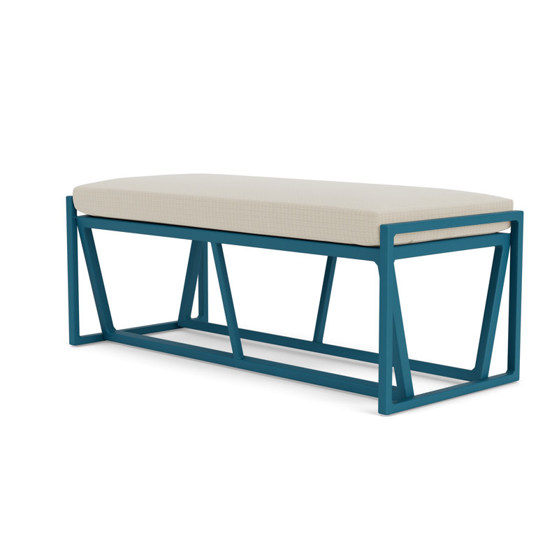 Summit Outdoor Dining Bench, Peacock, Beach Natural
