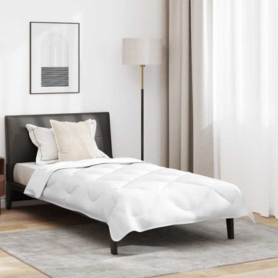 Winter Set 2 Pcs White Microfiber Duvet with Pillows