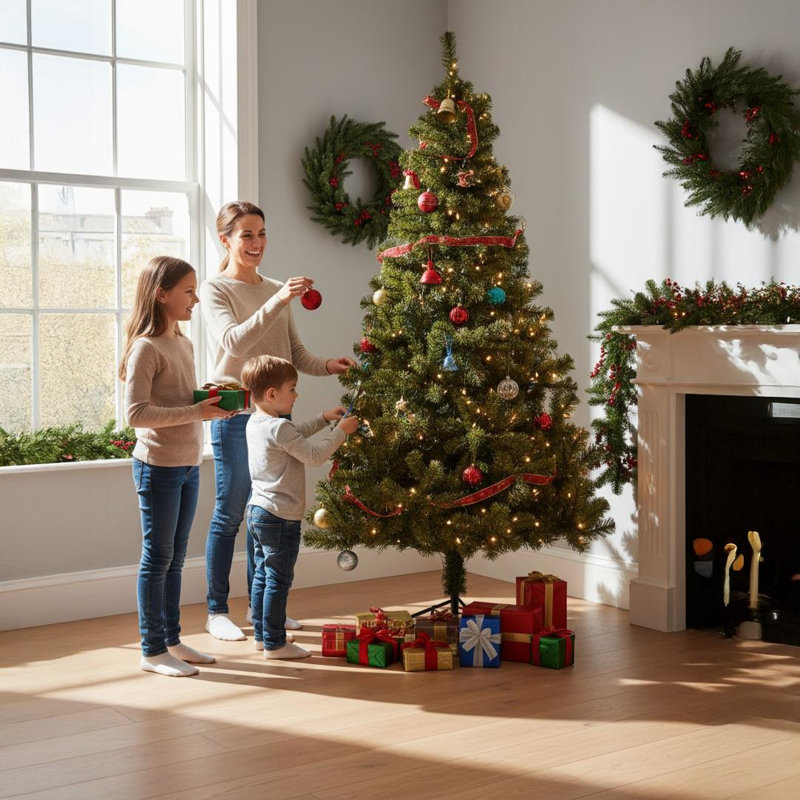 Lighted Artificial Christmas Tree, 4 ft.