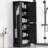 Tall Bathroom Storage Cabinet, Freestanding Storage Cabinet With Hook And Adjustable Shelf, MDF Board, Black (Old Sku:WF326356AAK)-55197718