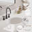 Ariel 67 Inch Pure White Quartz Bathroom Vanity Countertop 1.5 Inch Thick Miter Edge With Oval Single Sink And Includes Backsplash