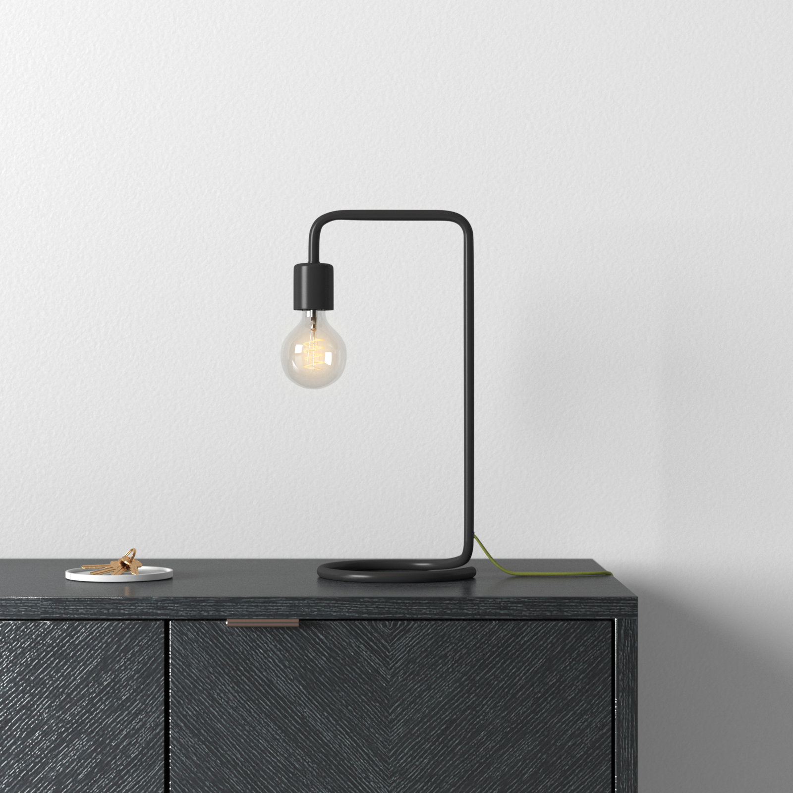 Fuse Metal Table Lamp, Matte Black