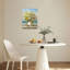«Coastal Ocean & Flower», art mural 24 po x 32 po