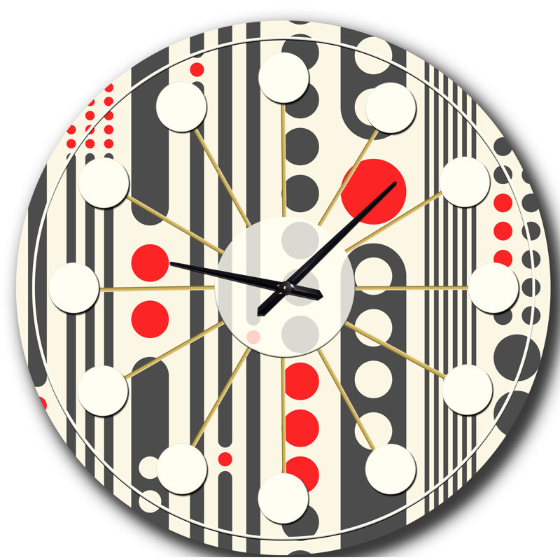 Horloge murale rétro Mid-Century, Moyenne