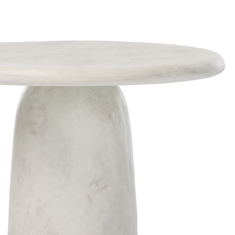 Janice End Table, Textured Lunar Concrete