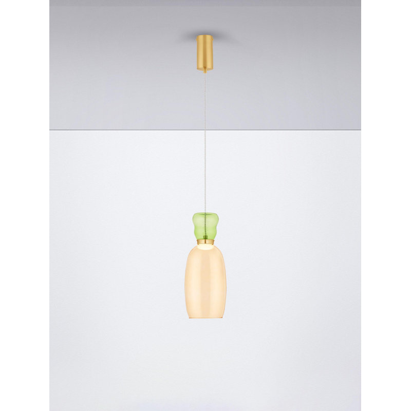 - Light Pendant, GOLD 
 GREEN & YELLOW
