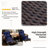 5-Piece Wicker Patio Conversation Set Outdoor Seating Group with Table and Navy Blue Cushions-458722853