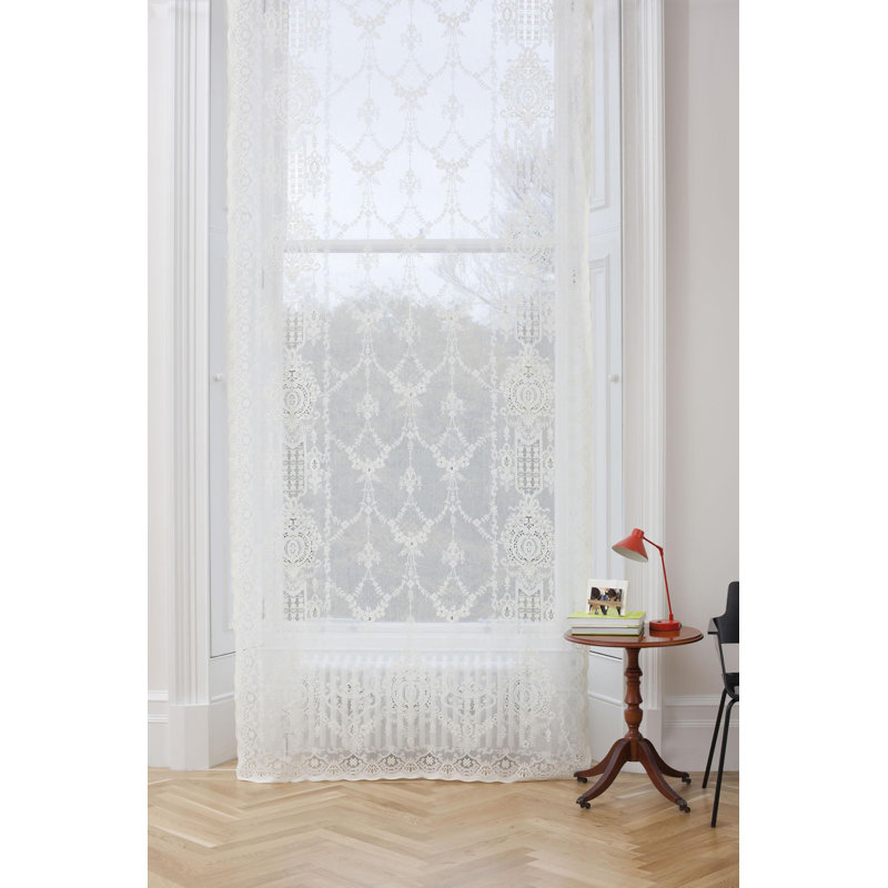 Adelheide Cotton Blend Sheer Curtain Single Panel, 150 x 160cm