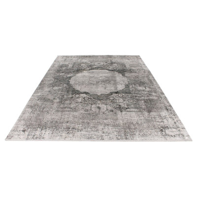 10x13 Silver and Gray Turkish Antep Rug