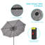 Parasol d'extérieur à DEL 9 pi Mirela pour terrasse, bord de piscine et patio Mirela-1417856764