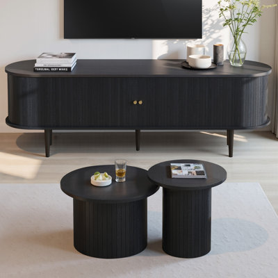 3-piece Mid Century Modern Living Room Table Set