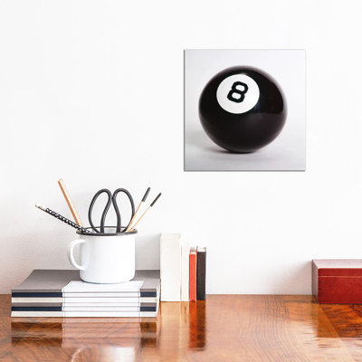 1970s Pool Billiard Ball Eight Ball by Vintage Images - Wrapped Canvas Print