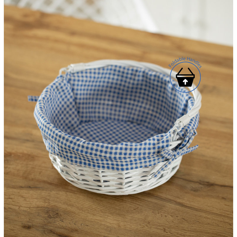 Gracie Oaks QI004620 Decorative Basket, Blue