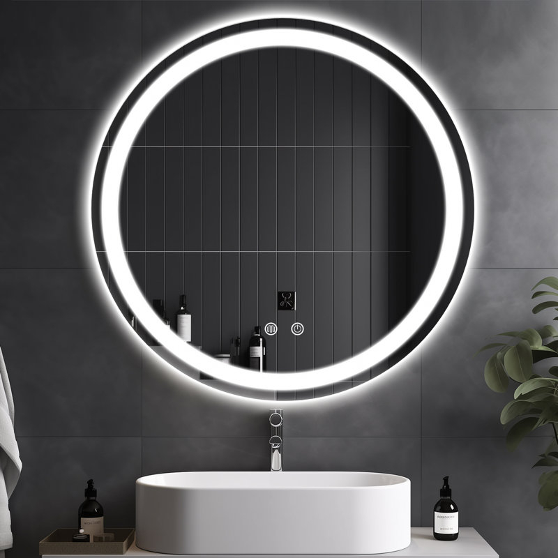 Miroir mural Lukehart , 28 po x 28 po