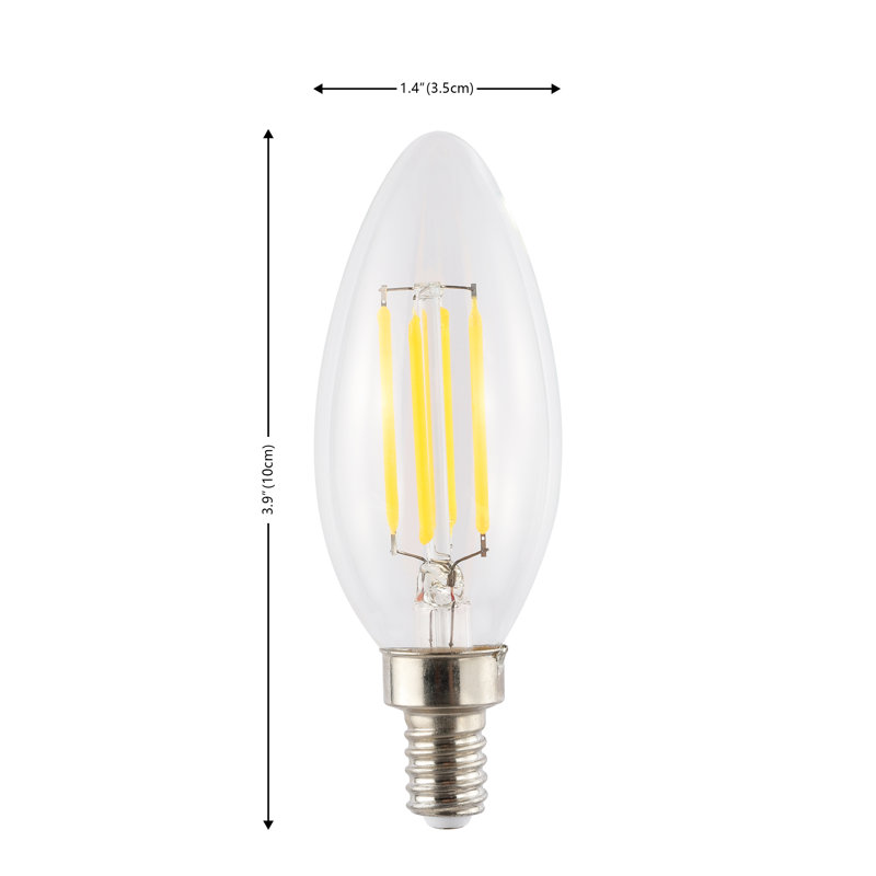4 W, ampoule DEL C35, à intensité variable, blanc chaud (2 700 K) / culot candélabre