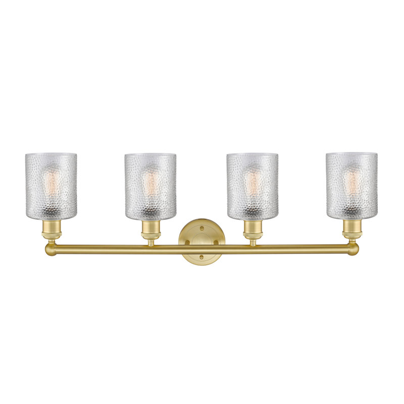 Karon 4 - Light Dimmable Vanity Light, Clear, Satin Gold