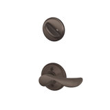 Champagne Interior Lever and Single Cylinder Deadbolt Thumbturn Set (Exterior Portion Sold Separately)