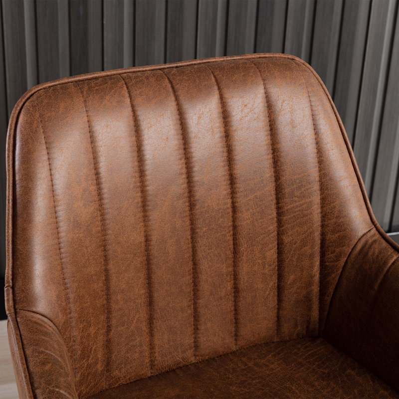 Braiden Upholstered Dining Chairs With Arm, Brown