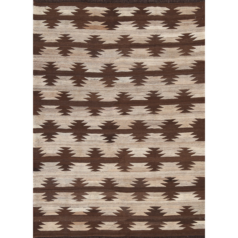 Tapis teinté géométrique kilim 5 x 6