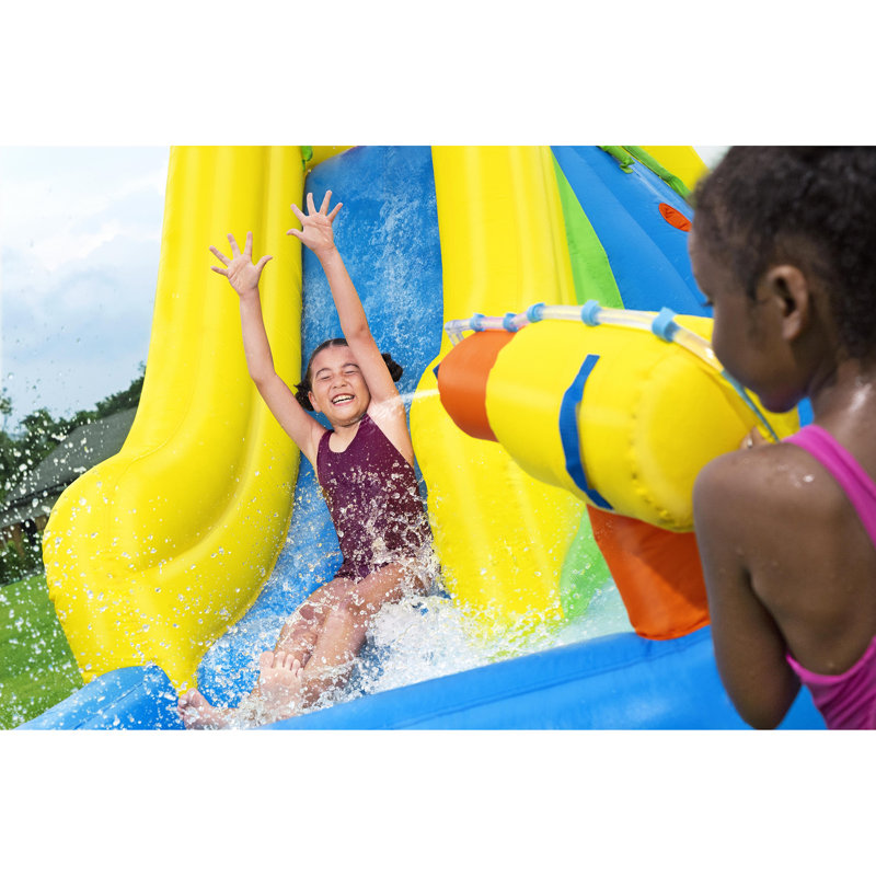 H2OGO! Parc aquatique Mega - Mount Splashblast - 14 pi 3 po x 9 pi 5 po x 8 pi 9 po, piscine gonflable pour activités extérieures