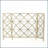 Fireplace Screen 3-Panel Iron X Pattern | Gold | Iron