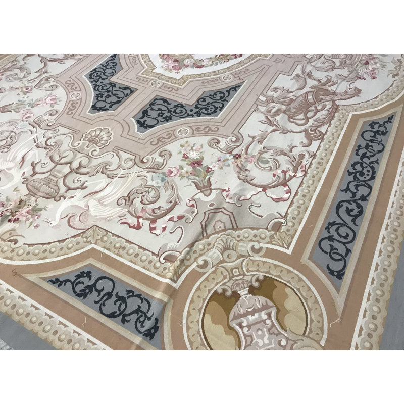 Aubusson Flatweave Wool Oriental Area Rug