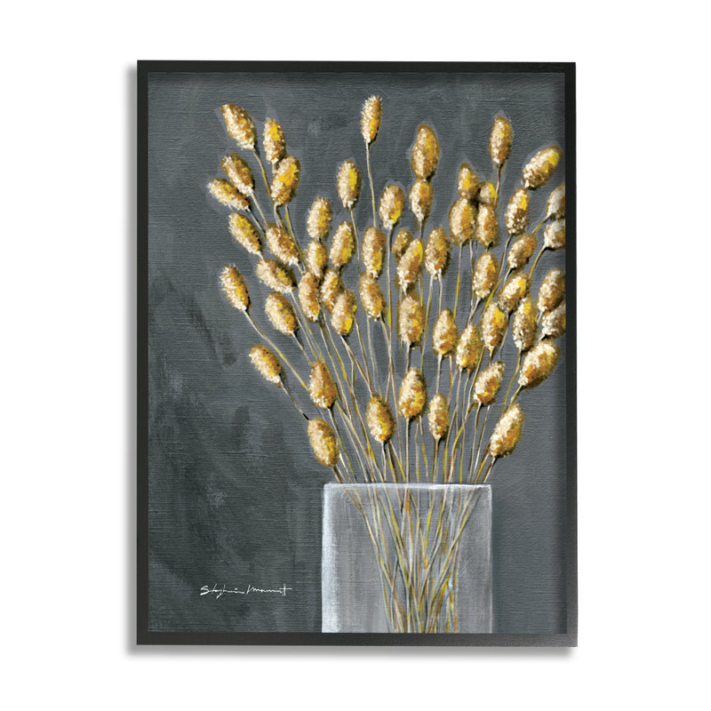 Grain Botanicals Country Arrangement par Stephanie Workman Marrott - peinture à cadre flottant sur bois