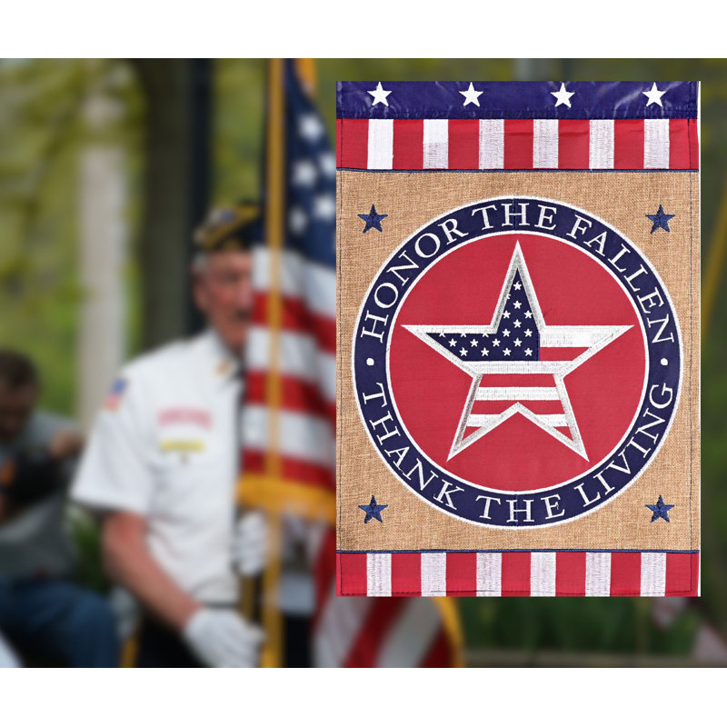 Drapeau de jardin patriotique «The Fallen»