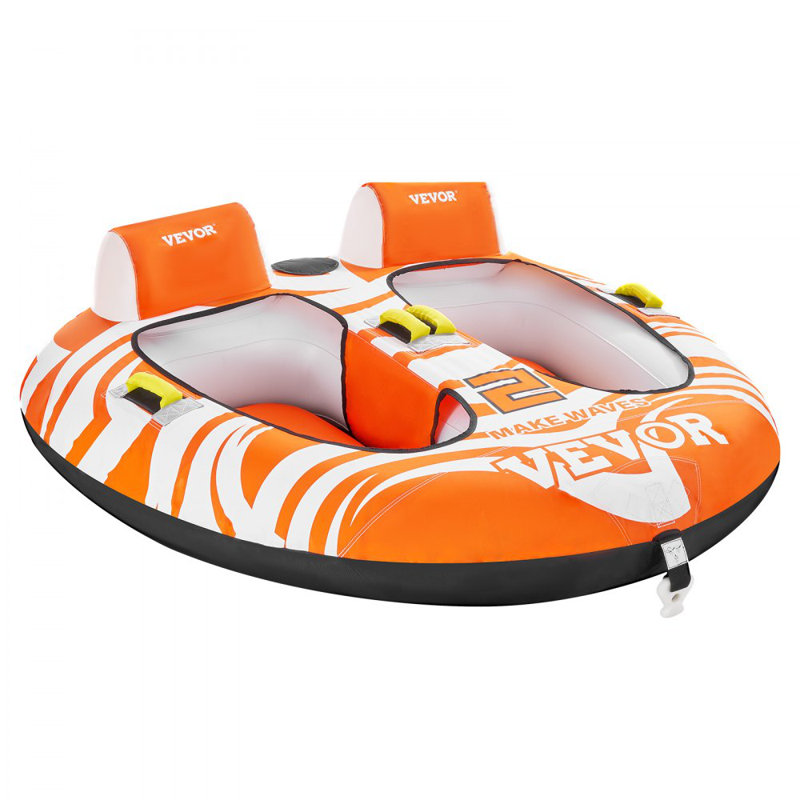 Towable Tubes for Boating 2-Person Inflatable Boating Towables with 2 Cockpits