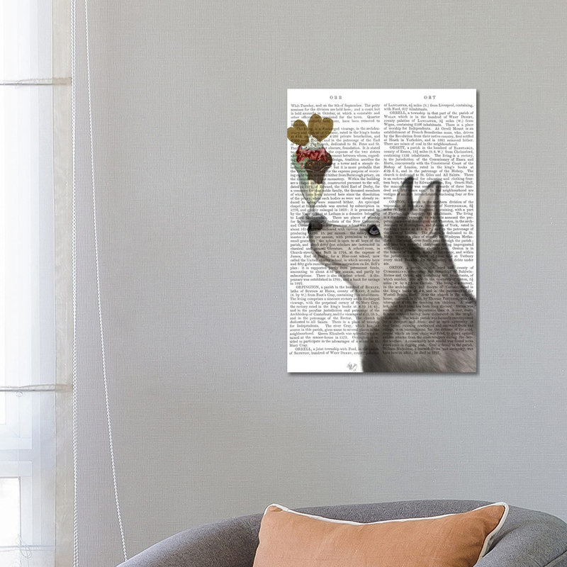 Husky Ice Cream, Print BG by Fab Funky - Wrapped Canvas Gallery-Wrapped Canvas Giclée, 66.04 cm H x 45.72 cm W x 3.175 cm D