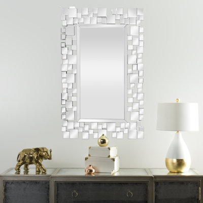 Miroir décoratif à carrés géométriques Lamm