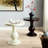 Espresso Accent Table With Pedestal Base
