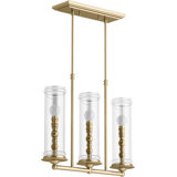 3 - Light Kitchen Island Rectangle Chandelier