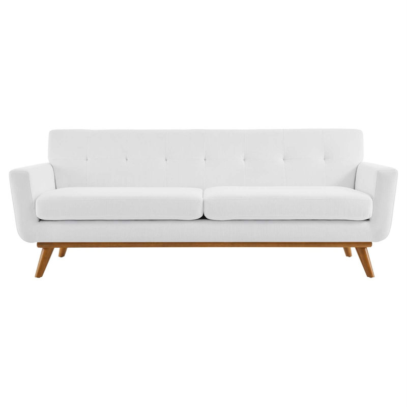 Modway Engage Upholstered Fabric Sofa, White