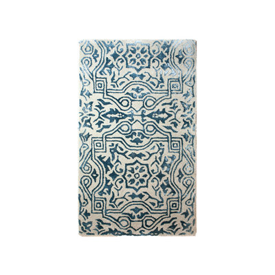 Hand-Made Porto Blue Accent Rug