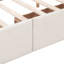 Lit plateforme tapissier avec tête de lit classique et 4 tiroirs, aucun sommier nécessaire, tissu en lin, grand