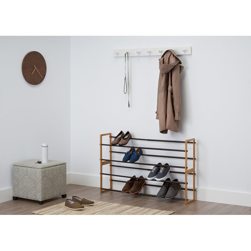 20 Pair Stackable Shoe Rack, Brown