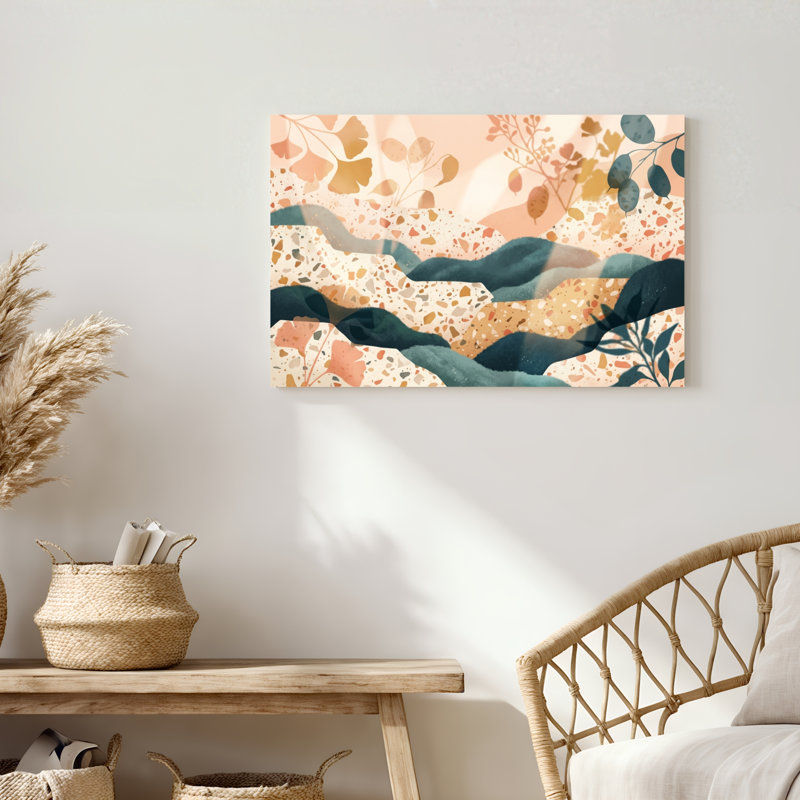 «Gallery Wrap», art mural sur toile pour le salon, la chambre à coucher, le bureau ou le vestibule - décoration murale décorative avec paysage abstrait