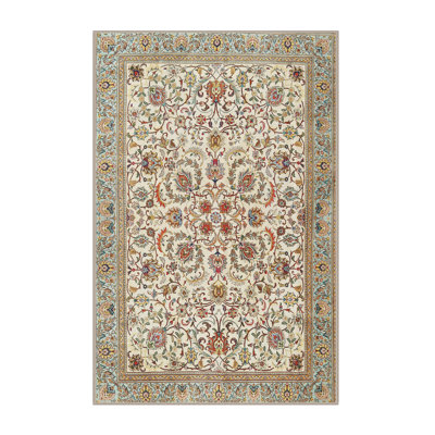 Tapis gris/crème traditionnel