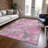 Machine Washable Indoor/Outdoor Xhevrie Pink Rug-988384999