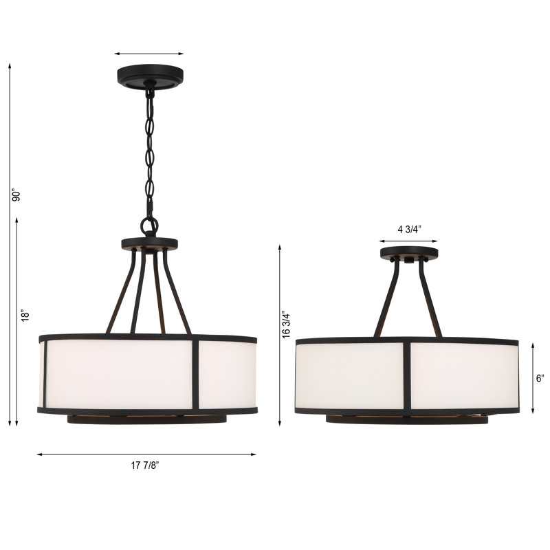 Plafonnier forgé noir 4 lumières Bryant