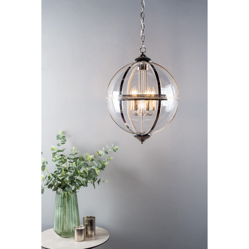 Silber 1 - Light Bulb Pendant, Polished Nickel, 5