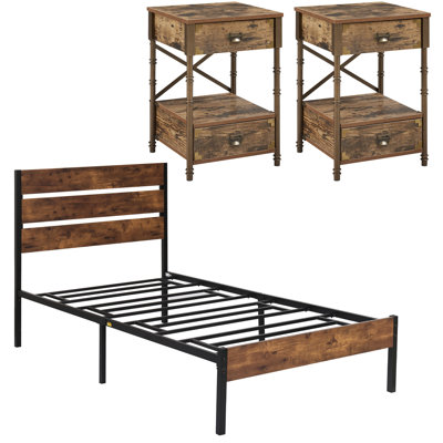 Alicia Steel Piece Bedroom Set
