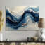 Encre bleue et grise, vagues de la rivière - peinture abstraite, art mural-1309967905-1309967931-1309967907