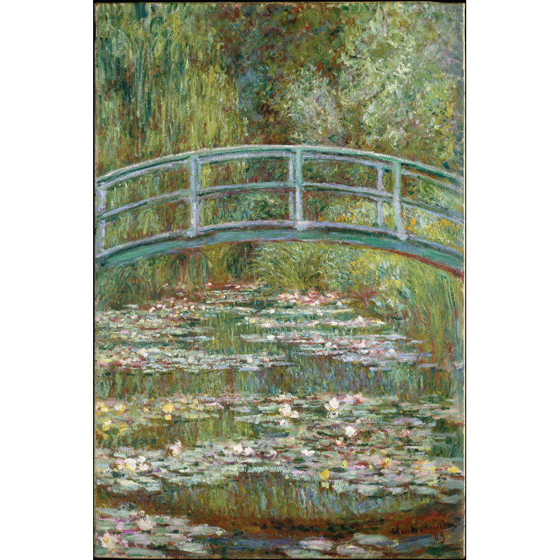 Monet Bridge - Wrapped Canvas Painting, 122cm H x 81cm W x 3.8cm D
