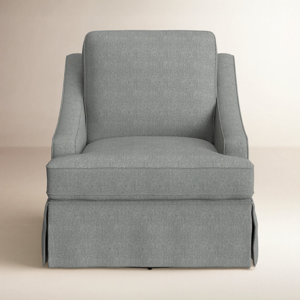 Allerton Upholstered Swivel Glider, Charcoal Grey Performance