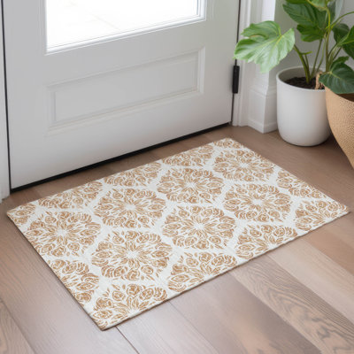 Tapis damassé intérieur / extérieur lavable à la machine ACN2456