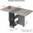 Space Saving Folding Dining Table With 2 Tier Storage-Extendable Drop Leaf Farmhouse Kitchen Dining Room Tables For 4, Collapsible Expandable Rectangle