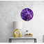 Horloge murale mauve abstraite, décor fluide fluide violet, montre moderne en verre trempé, montre ronde de luxe effet marbre pour la maison-1817397366-1817397371