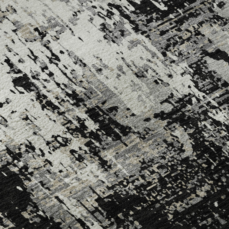 Tapis abstrait lavable à la machine de qualité supérieure Mayfield AMF1008, Rectangle 1 pi 8 po x 2 pi 6 po